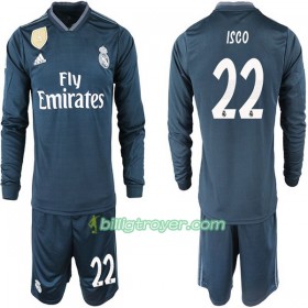 Billige Fotballdrakter Real Madrid ISCO 22 Barn Bortedraktsett 2018/19 Langermet